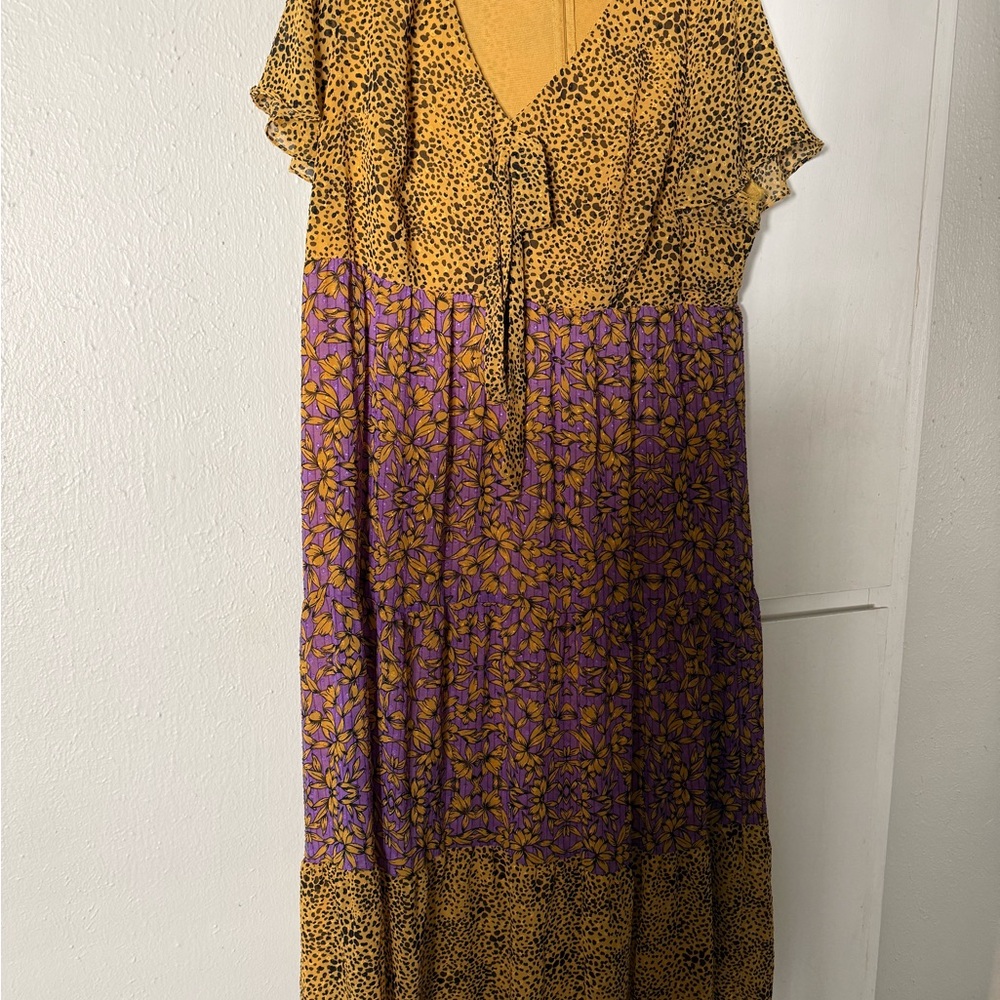 Chic Leopard and Floral Maxi Dress